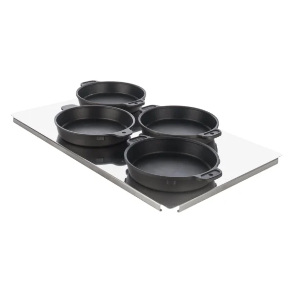 RATIONAL Set tigăi mici – 4 tigăi Ø 16 cm + tavă suport
