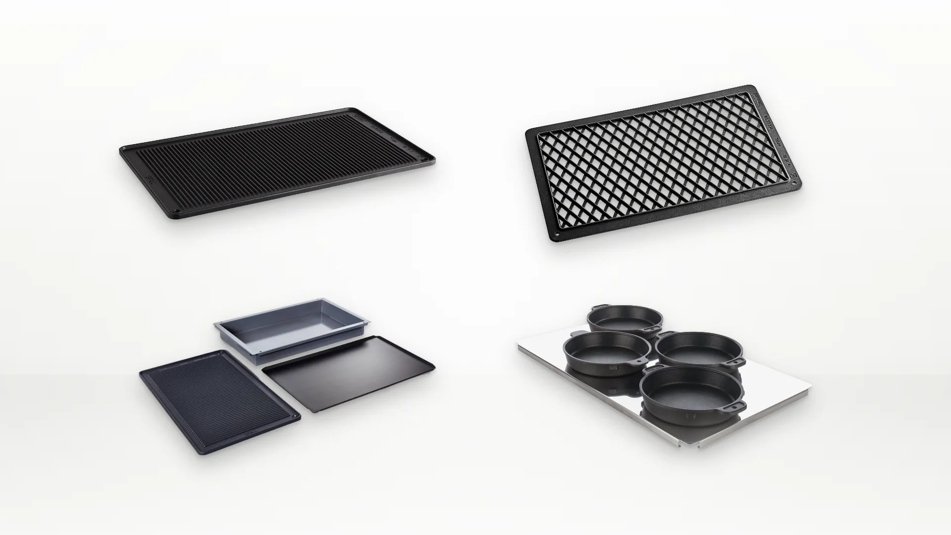 Accesorii originale RATIONAL pentru cuptoarele iCombi: tăvi grill, grătare, tăvi GN și forme